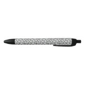 Stylo Noir Motif de texture osseuse en niveaux de gris (Bas)