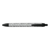 Stylo Noir Motif de texture osseuse en niveaux de gris (Dos)
