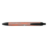 Stylo Noir Motif de toiles d'araignées blanches (Dos)