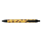 Stylo Noir Motif de tournesol, beauté jaune, (Dos)