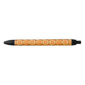 Stylo Noir Motif de tranches de citron (Devant)