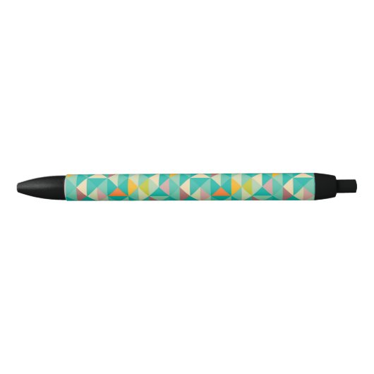 Stylo Noir Motif de triangles (Devant)