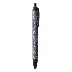 Stylo Noir Motif de "vaudou"