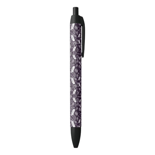 Stylo Noir Motif de "vaudou" (Bas (Vertical))
