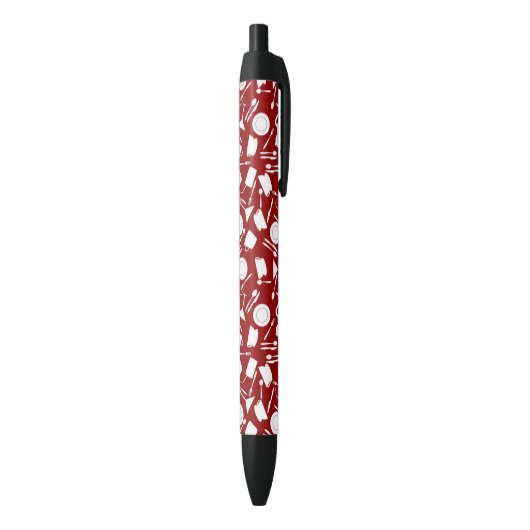 Stylo Noir Motif d'éléments de cuisine (Bas (Vertical))