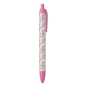 Stylo Noir Motif d'enfant de Kawaii avec des griffonnages