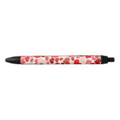 Stylo Noir Motif Des Coeurs, Coeurs Rouges, Amour (Devant)