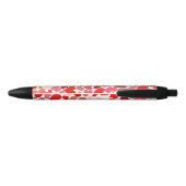 Stylo Noir Motif Des Coeurs, Coeurs Rouges, Amour (Dos)