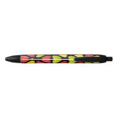 Stylo Noir Motif des coeurs colorés Apple (Dos)