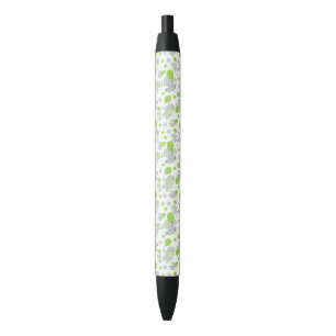 Stylo Noir Motif Des Eléphants, Eléphants Mignons - Grey Vert