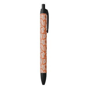 Stylo Noir Motif des feuilles d'automne et des araignées oran