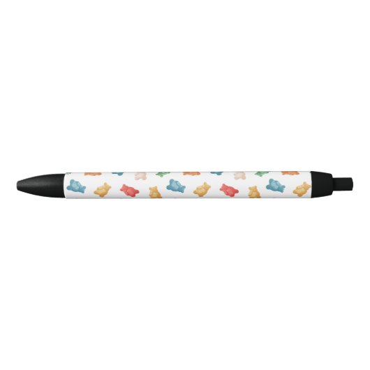 Stylo Noir Motif des ours de gomme (Devant)