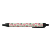 Stylo Noir Motif d'été fraise rose (Bas)