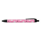 Stylo Noir Motif d'Halloween à crâne rose (Haut)