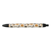 Stylo Noir Motif d'Halloween rétro (Devant)