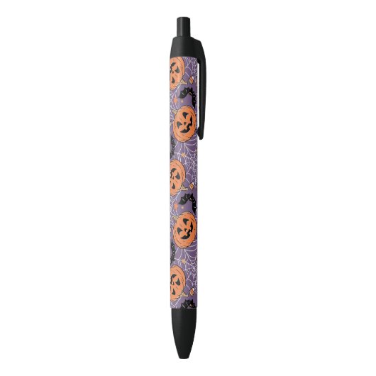 Stylo Noir Motif d'Halloween violet Jack-O-lanterne (Bas (Vertical))