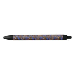 Stylo Noir Motif d'impression Leopard et Zebra