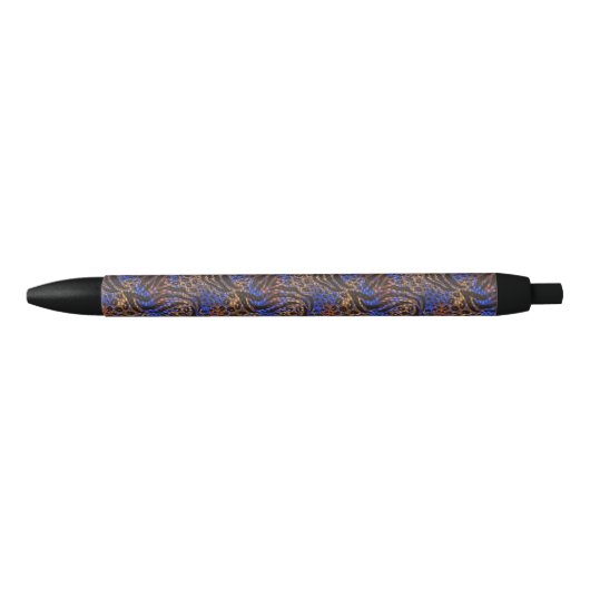 Stylo Noir Motif d'impression Leopard et Zebra (Devant)