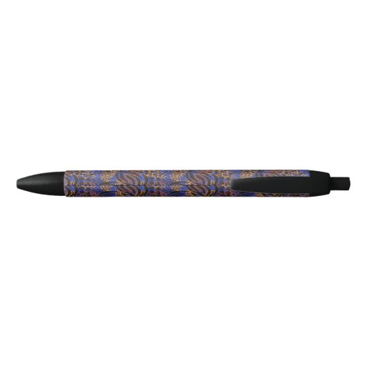 Stylo Noir Motif d'impression Leopard et Zebra (Dos)