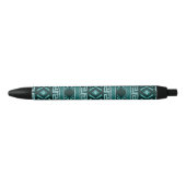 Stylo Noir Motif D'Impression Turquoise Et Noir Sud-Ouest Azt (Devant)