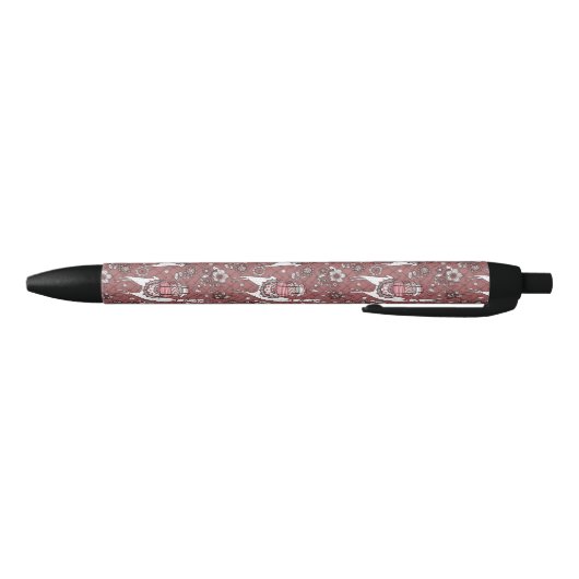 Stylo Noir Motif drôle de lamas (Bas)