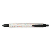Stylo Noir Motif du jardin de fleurs Pastel (Dos)