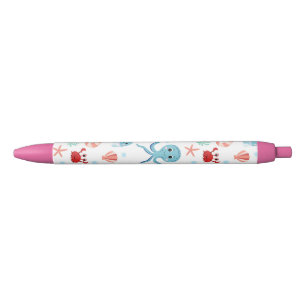 Stylo Noir Motif du monde marin