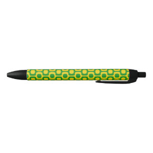 Stylo Noir Motif du trottoir d'Ipanema, Motif de plage, Brési