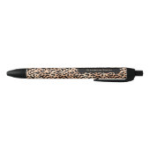 Stylo Noir Motif Empreinte de léopard (Bas)