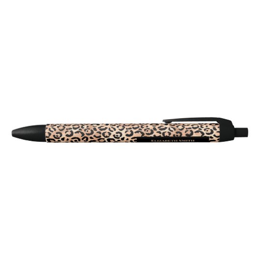 Stylo Noir Motif Empreinte de léopard (Haut)
