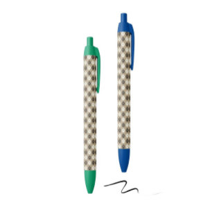Stylo Noir Motif Empreinte de Patte Terreux de Sable