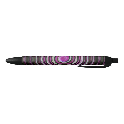 Stylo Noir Motif en spirale violette (Bas)