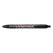 Stylo Noir Motif en spirale violette (Dos)