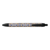 Stylo Noir Motif en tuiles portugaises (Dos)