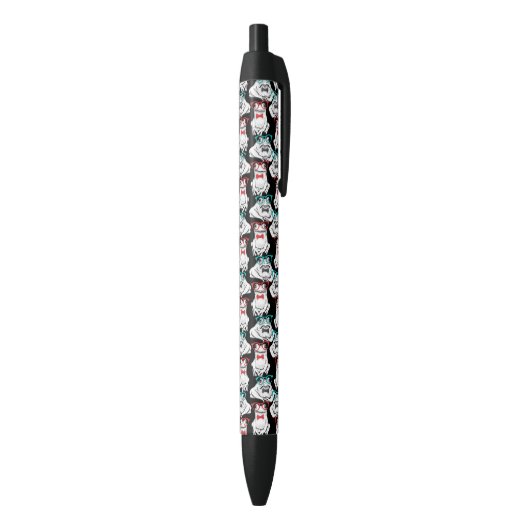 Stylo Noir Motif en verre de grenouille (Bas (Vertical))