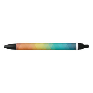 Stylo Noir Motif en verre néon coloré