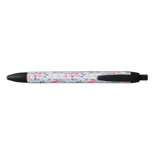 Stylo Noir Motif esthétique Shabby Chic Roses Rose (Dos)