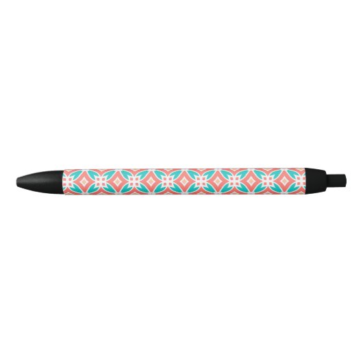 Stylo Noir Motif ethnique multicolore (Devant)