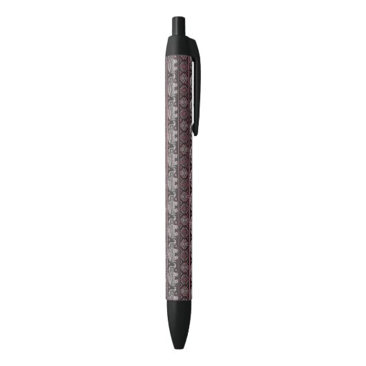 Stylo Noir Motif ethnique noir d'éléphant (Bas (Vertical))