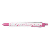 Stylo Noir Motif Étoile Rose (Bas)