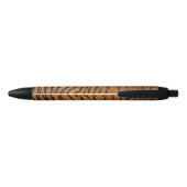 Stylo Noir Motif exotique de rayure de tigre (Dos)
