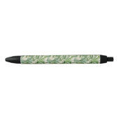Stylo Noir Motif Feuille de palme de feuillage tropical (Devant)