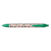 Stylo Noir Motif Feuille du jardin tropical (Dos)