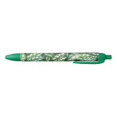 Stylo Noir Motif Feuille vert tropical (Bas)