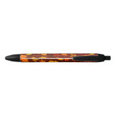 Stylo Noir Motif Feuilles d'automne (Dos)