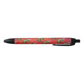 Stylo Noir Motif Fextive TRex Dino sur rouge (Bas)