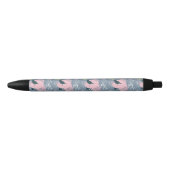Stylo Noir Motif floral (Devant)
