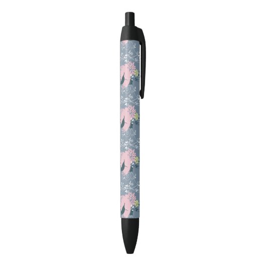 Stylo Noir Motif floral (Bas (Vertical))