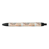 Stylo Noir Motif floral 11 (Devant)