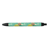 Stylo Noir Motif floral 12 (Devant)
